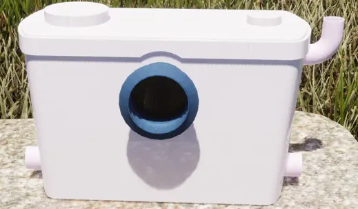 Grinder pump on a rock