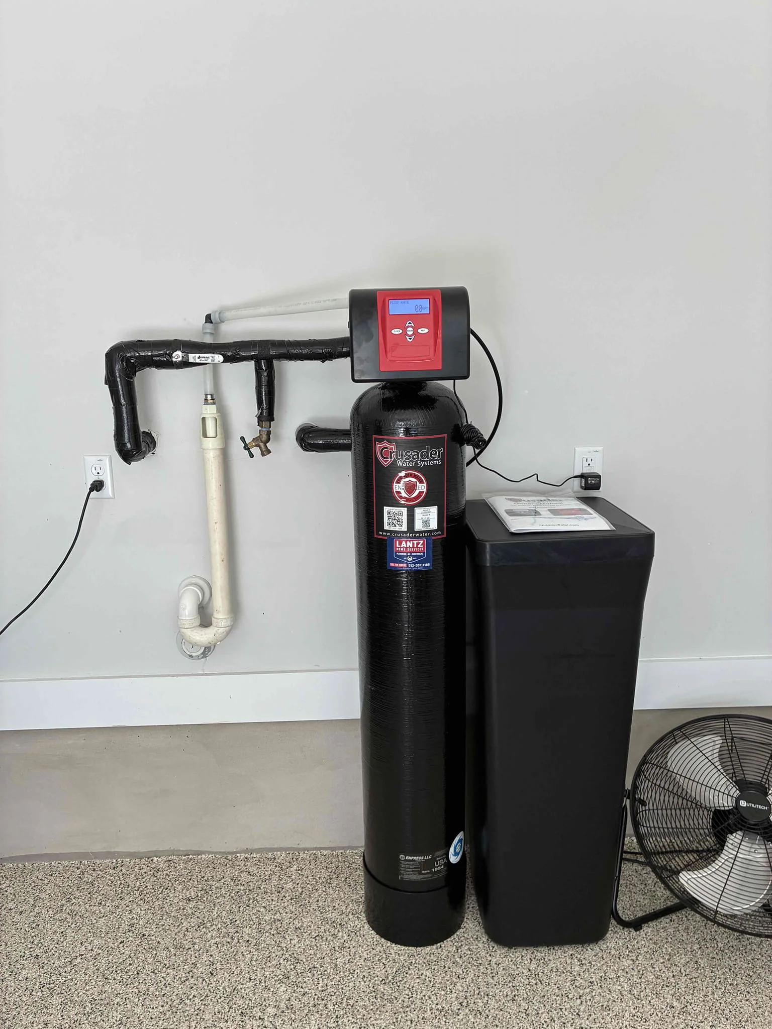 Salt based water softener in central texas home